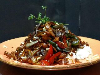 Fresh peppers piletina