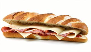 Panino con salsiccia panelloso