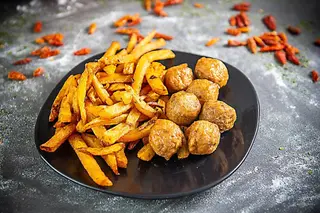 Falafel și cartofi