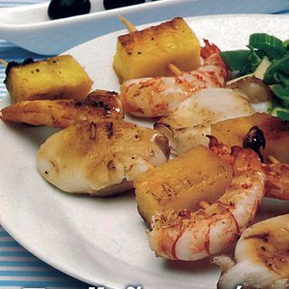 Espetada de Lulas e Gambas + Sopa 