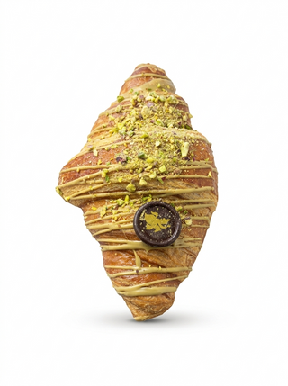 Croissant z kremem pistacjowym