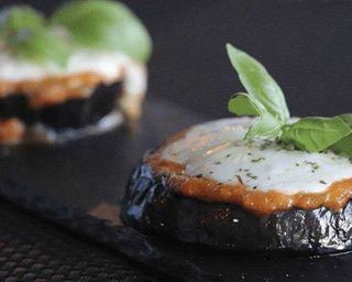 Medalhões de Beringela Gratinados