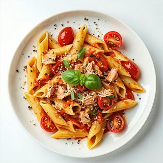 Pasta pomodoro e tonno