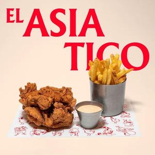 Pollo Frito EL ASIÁTICO + Patatas Fritas + Salsa
