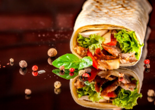 Подвійна шаурма зі свининою