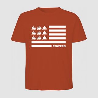 T-shirt Weed Flag (Laranja)