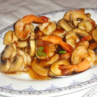 Gambas Con Champiñones