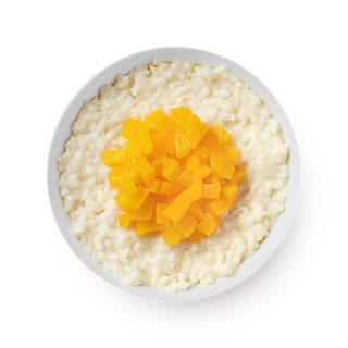 Каша рисовая с кусочками персика