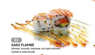 83. Uramaki sake flambe