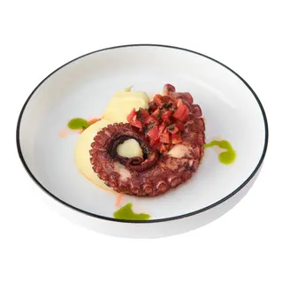 Pop a la gallega amb Parmentier de Patata