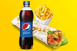 Kebab chicken fingers + cartofi pai + Băutură la alegere