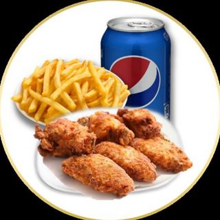 Menú Alitas De Pollo (6 Uds.)