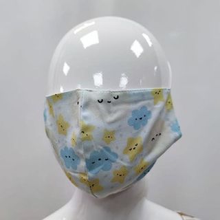 Mascarilla Con Funda De Tela Estampado Nubes