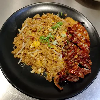 Arroz frito con pato