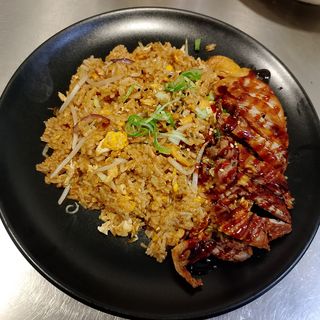 Arroz frito con pato