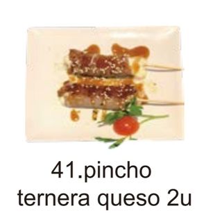 41. Pincho De Ternera Y Queso (3 Pza.)