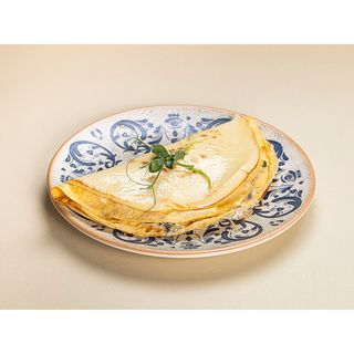 Пита в омлете с грибами