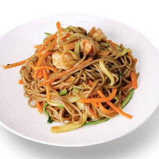 324. Spaghetti saltati con gamberi