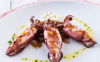 Calamares Plancha Con Bacón