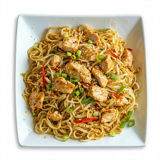 A8.Fideos Singapur Con Pollo