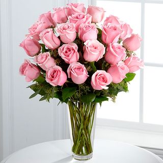 Dozen Beautiful Pink Roses Arranged