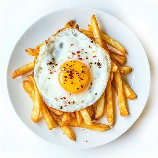 Huevo Con Patatas Y Pimiento