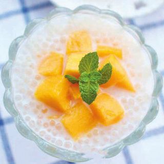 Tapioca de coco y mango