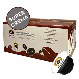 48 Capsule Caffè Del Maniscalco Super Crema Compatibili  Dolcegusto