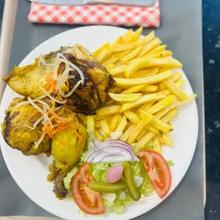 Pollo Asado con Patatas y Coca Cola, 1litro