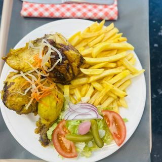 Pollo Asado con Patatas y Coca Cola, 1litro