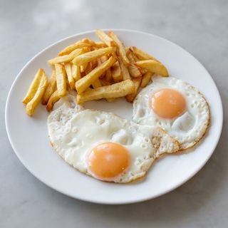 Patatas Fritas Con Huevo