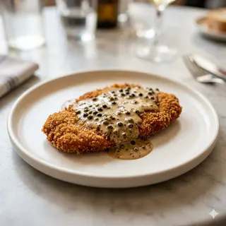 Escalope Con Salsa A La Pimienta