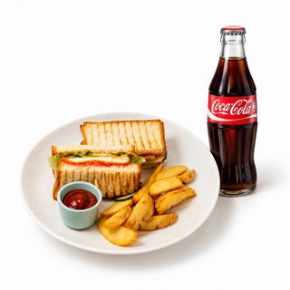 Сэндвич с куриным шницелем + Coca Cola 250 ml glass