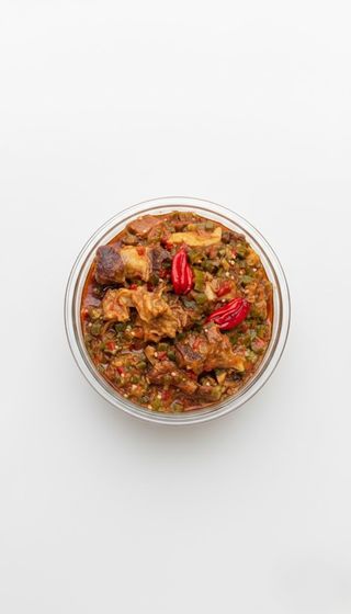 Soupou Kandja Gombo Grillé & Riz