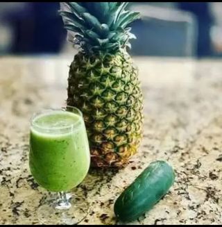 Pineapple cucumber smoothe.