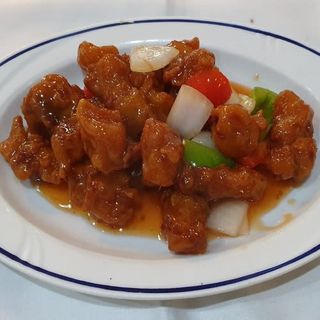 Cerdo con salsa picante