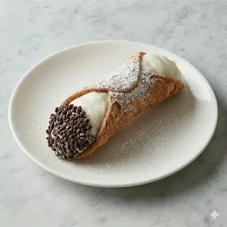 Cannolo siciliano con granella di cioccolato