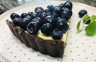 Kawa americano średnia 250ml + tarta borówkowa