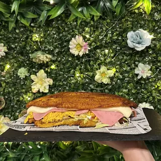 Patacon pollo plátano amarillo