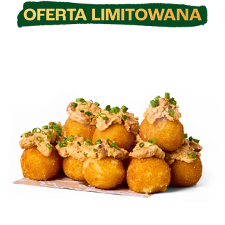 SMAŻONE KULKI SEROWE Z SOSEM KURKOWYM 8 SZT.