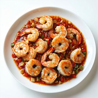 Gambas con salsa agridulce