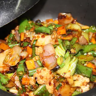 Fried Mixed Vegetable In Dry Pot