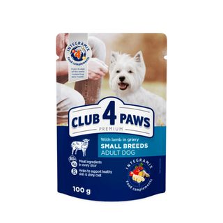 Корм Club 4 Paws для собак малих порід з ягням в соусі (100г)