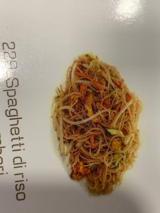 229.spaghetti di riso con gamberi 