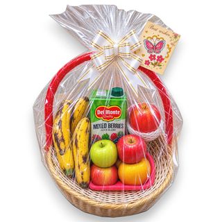 Best Wishes Fresh Fruit + Juice Gift Basket