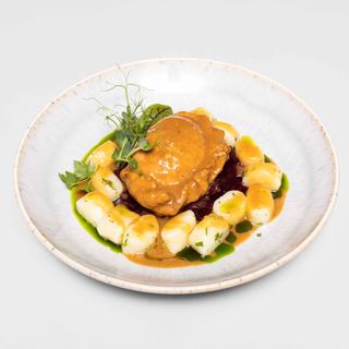 Schab po polsku z grzybami