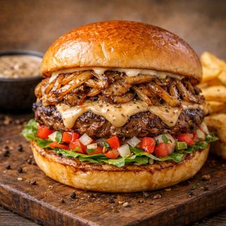 Pepper Steak Style Burger