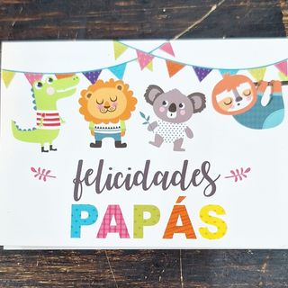 Tarjeta "Felicidades papás"