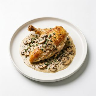 Plat Suprême De Poul et Sauce Champignon