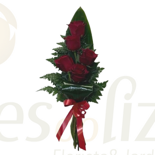 Ramo de 5 Rosas Vermelhas